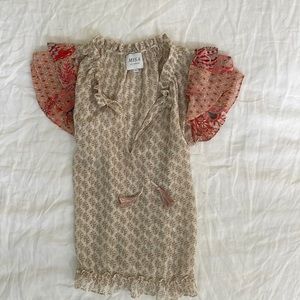 MISA Flutters-Sleeve Top